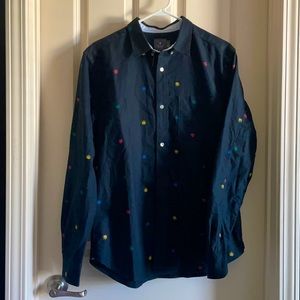 HAWKINGS MCGILL Men’s Leaf Print Casual Shirt